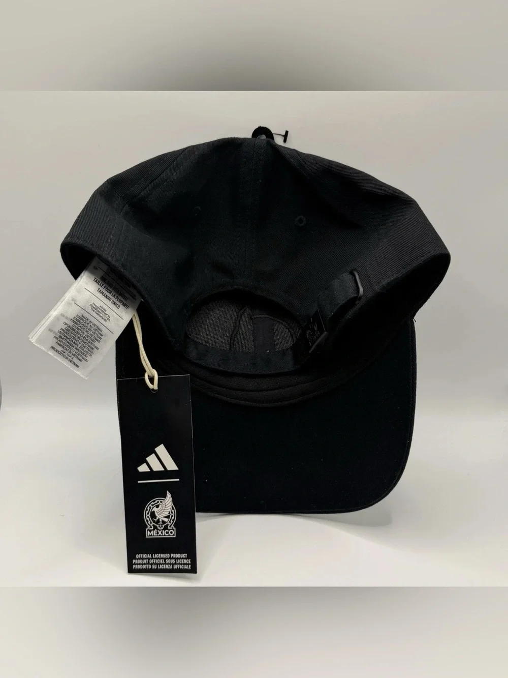 adidas Black Baseball Cap with Mint Green 3 stripes Mexico world cup logo KE7873